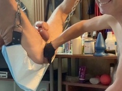 Happy moments when hubby gets his ass played with. Fire281 gave him a wild ride, topping it off with ToppedToys DeepSpace and some fisting action