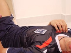 Asian guy gets barebacked and showered by pissing partner after oral pleasure