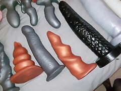 My toy collection. Mass destructions  Squarepeg toys Bad Dragon hankeys toys. Anal toy addiction.