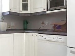 Hot gay jerks in kitchen