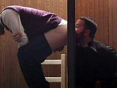 Glory hole confession with two religious gays