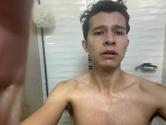 HAVING A PLEASURABLE HJ WHILE TAKING BATHROOM