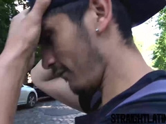 Barebacked Latino has wild pickup sex and gets a facial