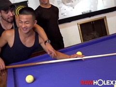 Hung Latins Abraham Shehell and Alfonso Osnaya demolish Asian Zed Shengs asshole