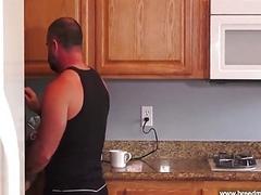 Bare fucks his pool boy on the kitchen table