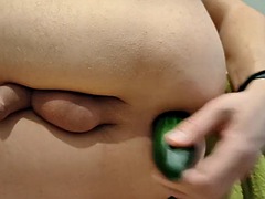 Sloppy wet anal play with anal orgasm, cum, ass juice