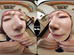 Nice japanese maid p2: Blowjob, Hardcore Brunette VR Porn