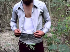 Schwarz, Spermaladung, Schwanz, Handjob, Im freien