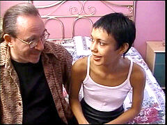 Hot young Tamara fucked by messy elderly guy