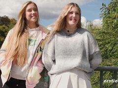 Amateur, Nana, Doigter, Allemand, Lesbienne, Léchez, Seins naturels, Chatte