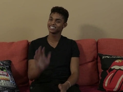 Cute jock Deven Lions jacks off his lengthy big manstick