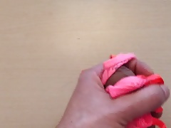 Cum on pink thong