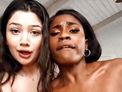 Threesome is a surprise black girl makes for husband