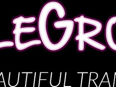 Blonde tgirl Annabelle Lane stroke his cock and dildo fucks her ass