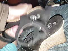 cum on my cousin new wedge shoe