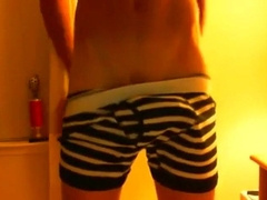 Hot Twink in Sexy Undies Strokes it on Webcam!