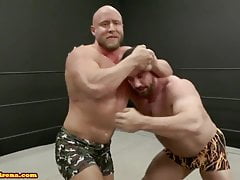 Wrestling between 2 bodybuilders