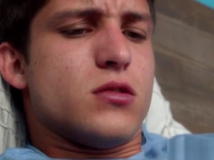 Step brother catches gay brother masturbating then fucks him