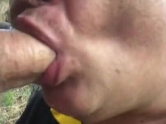 Big-Cock Daddy Blowjob in the Dunes