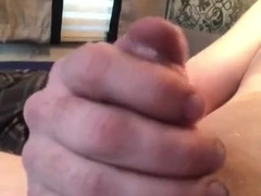 After Work Getting Off up Close Jizz Flow