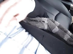 Pervert in car controlled by femdom