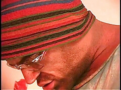 Two gays have butt sex in living room