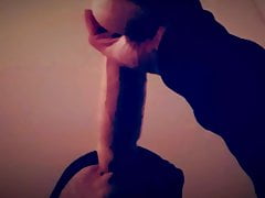 Amateur Gay Cocksucker Sucking On A Big Thick Dildo