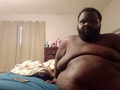 I covered my ebony dildo with jizm and deep throated it afterward