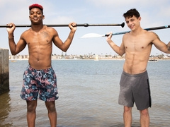 Slim boyfriend and his black buddy decide to share restless gay content