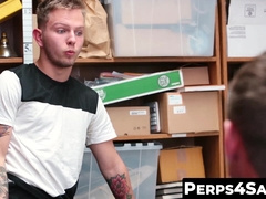 Tatted sweet perp Penetrated by a horny cop till he cums