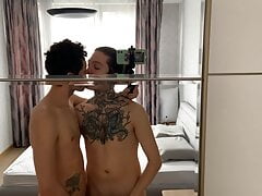 pov two guys fuck hot on camera