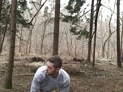 German boy naked public outdoor masturbation in the woods in the rain jerk off small dick big dick muscle g string