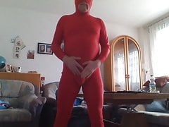 red catsuit