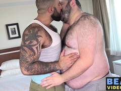 Hairy muscle stud Atlas Grant barebacking Ivan Romanov