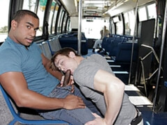 Interracial fuck on the bus with Evin Brampton and Rick McCoy