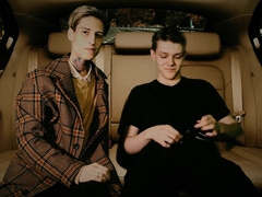 Grizzly pounded in buttfuck in the back seat of a van