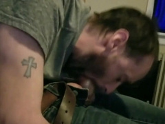 Super Bowl Sucking Twink Boyfriend's Cock