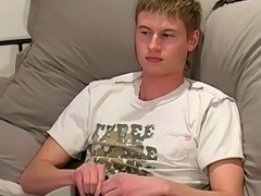 Brit guy moans loudly while passionately pleasuring himself