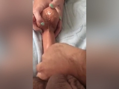 Wife shares huge dick with bi cuckold husband