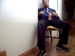 Daddy's well-fitted business suit makes for some hot roleplay