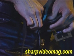 BULKY ARTIST Swan Rivers PAINTS WITH A ROCK HARD ON