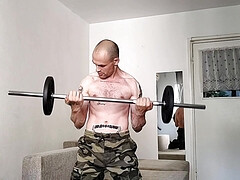 Hunk body with boots and cum for you