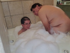 Naughty nurse satisfies disabled patient's needs in hotel jacuzzi while caregiver daddy indulges in secret motel rendezvous