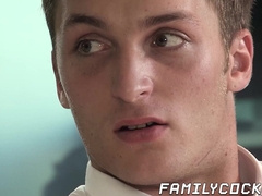 Step daddy wants to keep this stepson fuck session a secret