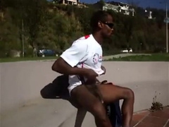 big cock jerking off in public 4