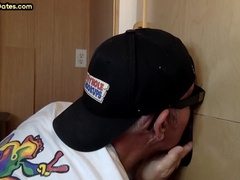 Gloryhole mature DILF blows and jerks firm impaler in POINT OF VIEW