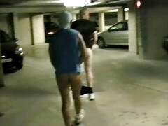 Punished by a bear xxl in a parking