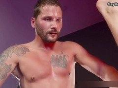 Ethan Metz's thick French cock gets deep throated and enjoys anal pounding