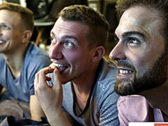 Movie night fuck with Gabriel Clark, William Moore, Ethan Chase