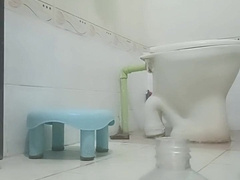 A web cam in shower,monstrous hips gay-for-pay stud caught bathing naked